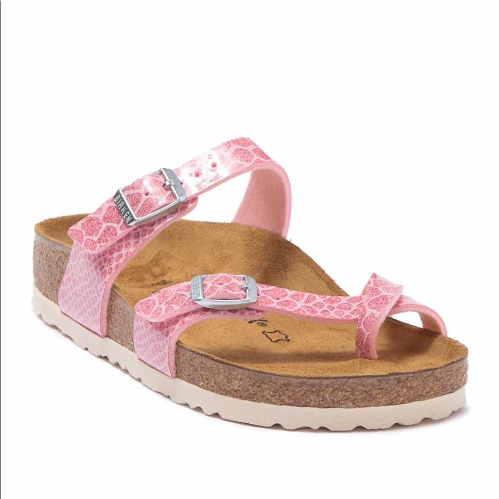 Birkenstock Mayari snake embossed slide